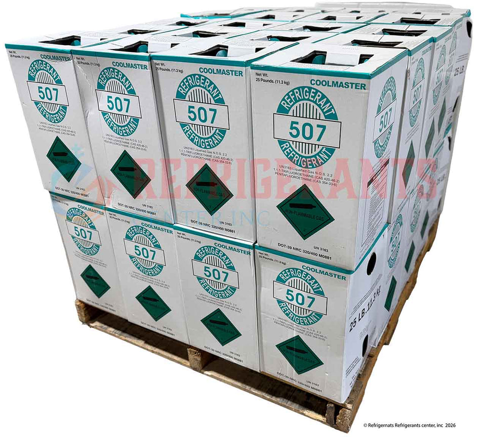 R-507 Refrigerant – Full Pallet (40 × 25 lb)
